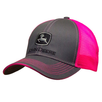 John Deere Grey/Hot Pink Mesh Cap 