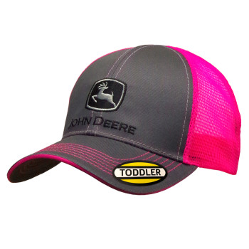 John Deere Kids Grey/Hot Pink Mesh Cap 