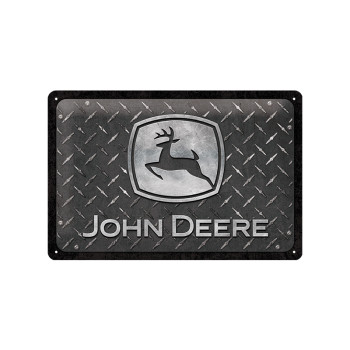 John Deere Tin Sign "Diamond Plate" 20x30cm
