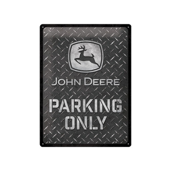 John Deere Tin Sign "Parking only" 30cm x 40cm